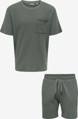 Only & Sons Joggingová súprava 'ONSSTEWARD' - Zelená: predná strana