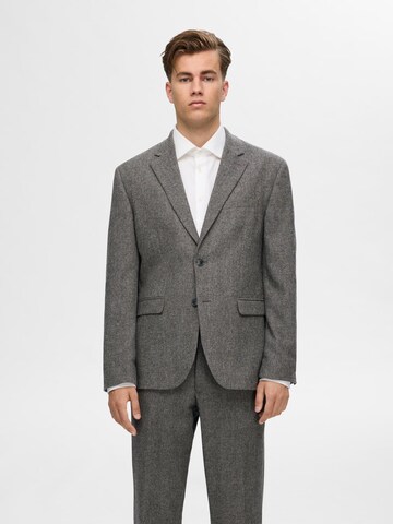 SELECTED HOMME - Ajuste estrecho Chaqueta saco en gris: frente