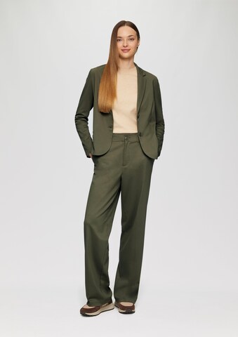 s.Oliver Wide leg Trousers with creases in Green