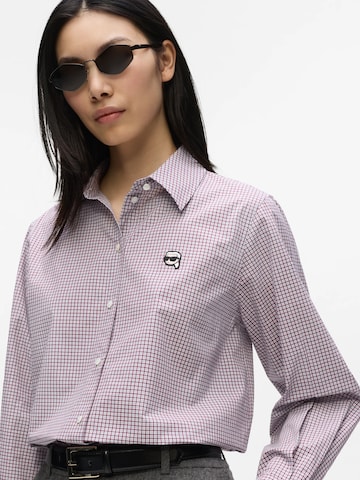 Karl Lagerfeld Bluse 'Ikon' in Weiß