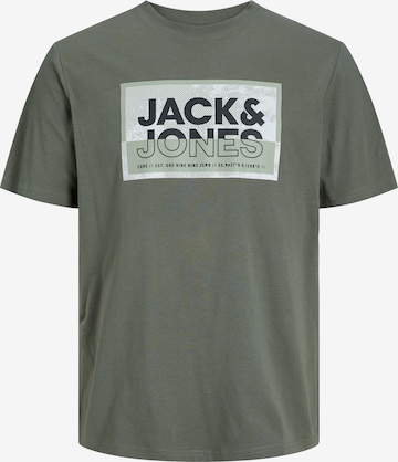 Tricou 'LOGAN' de la JACK & JONES pe verde: față