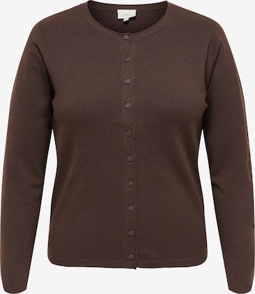 Cardigan 'CARLoyal' ONLY Carmakoma en marron : devant