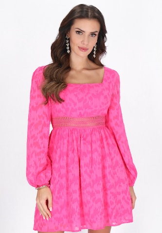 Robe faina en rose : devant
