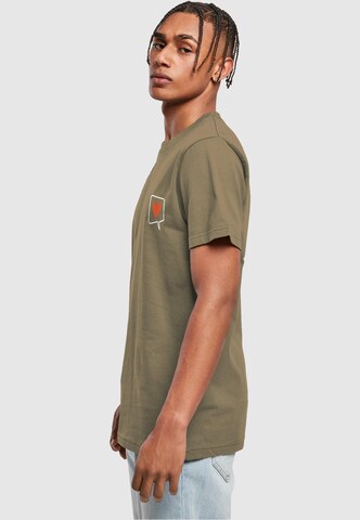 Merchcode T-Shirt 'Heartbreak X' in Braun