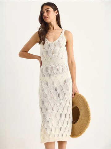 Abito in maglia di Bianco Lucci in beige: frontale