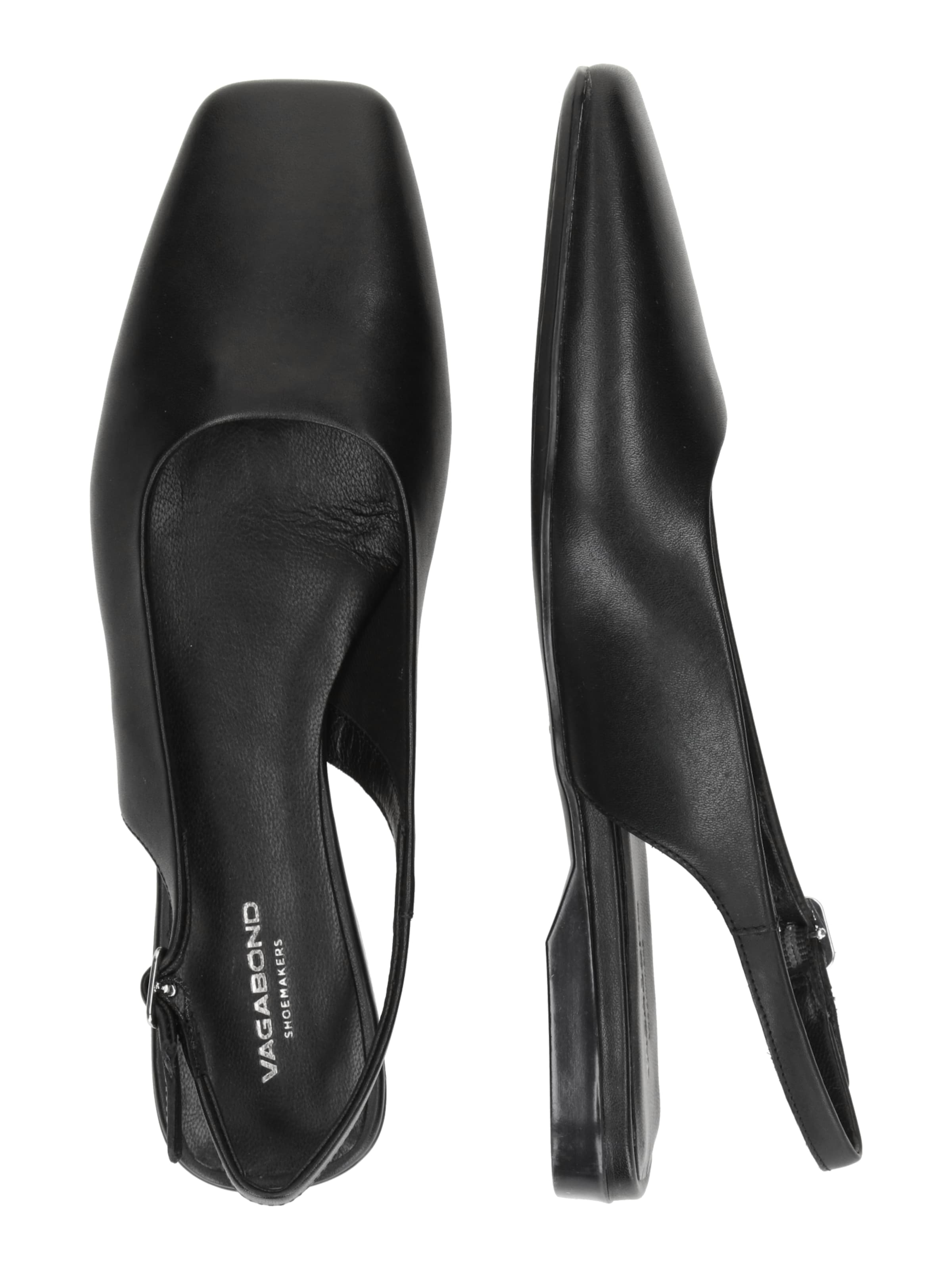 melns VAGABOND SHOEMAKERS Balerīnas ar siksniņu 'DELIA'