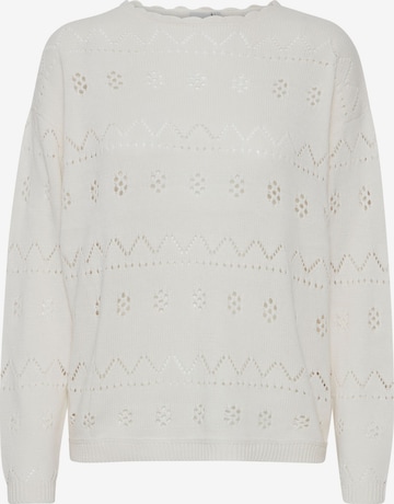 ICHI Sweater 'IHLALUHA' in White: front