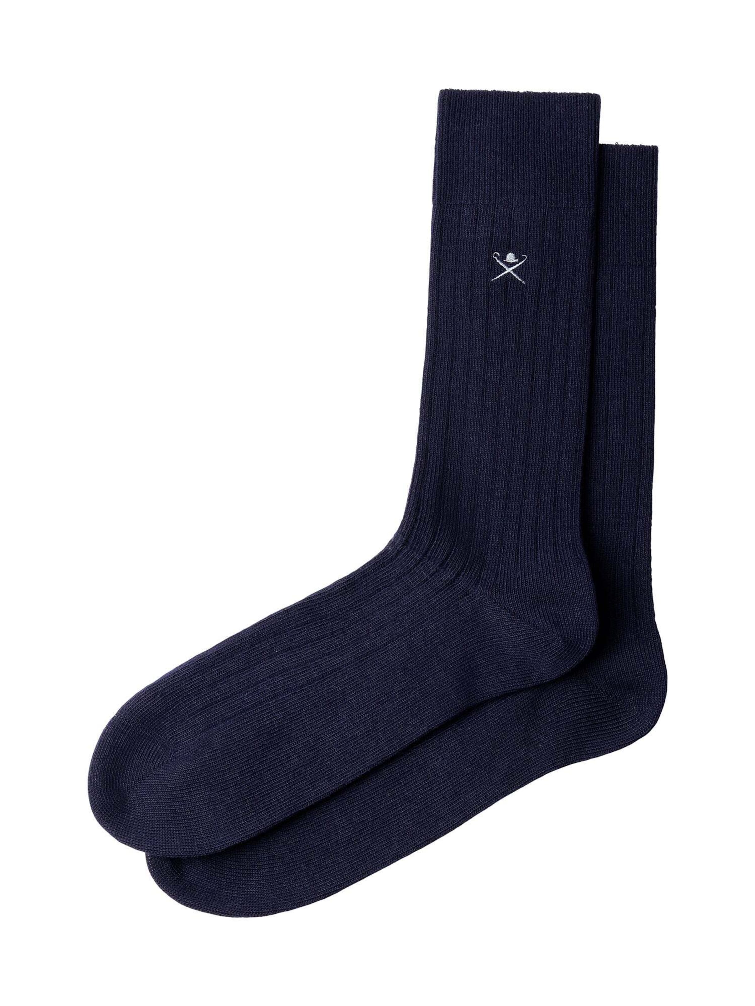 Chaussettes ' THICK COTTON  ' Hackett London en bleu : devant