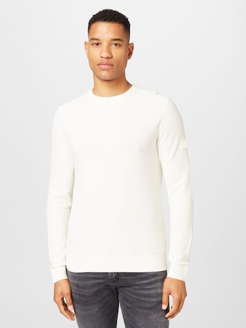 JOOP! Jeans Pullover 'Holino' in Weiß: predná strana