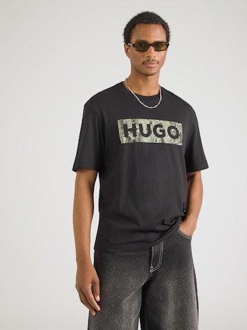 Tricou 'Nerpient' de la HUGO pe negru: față
