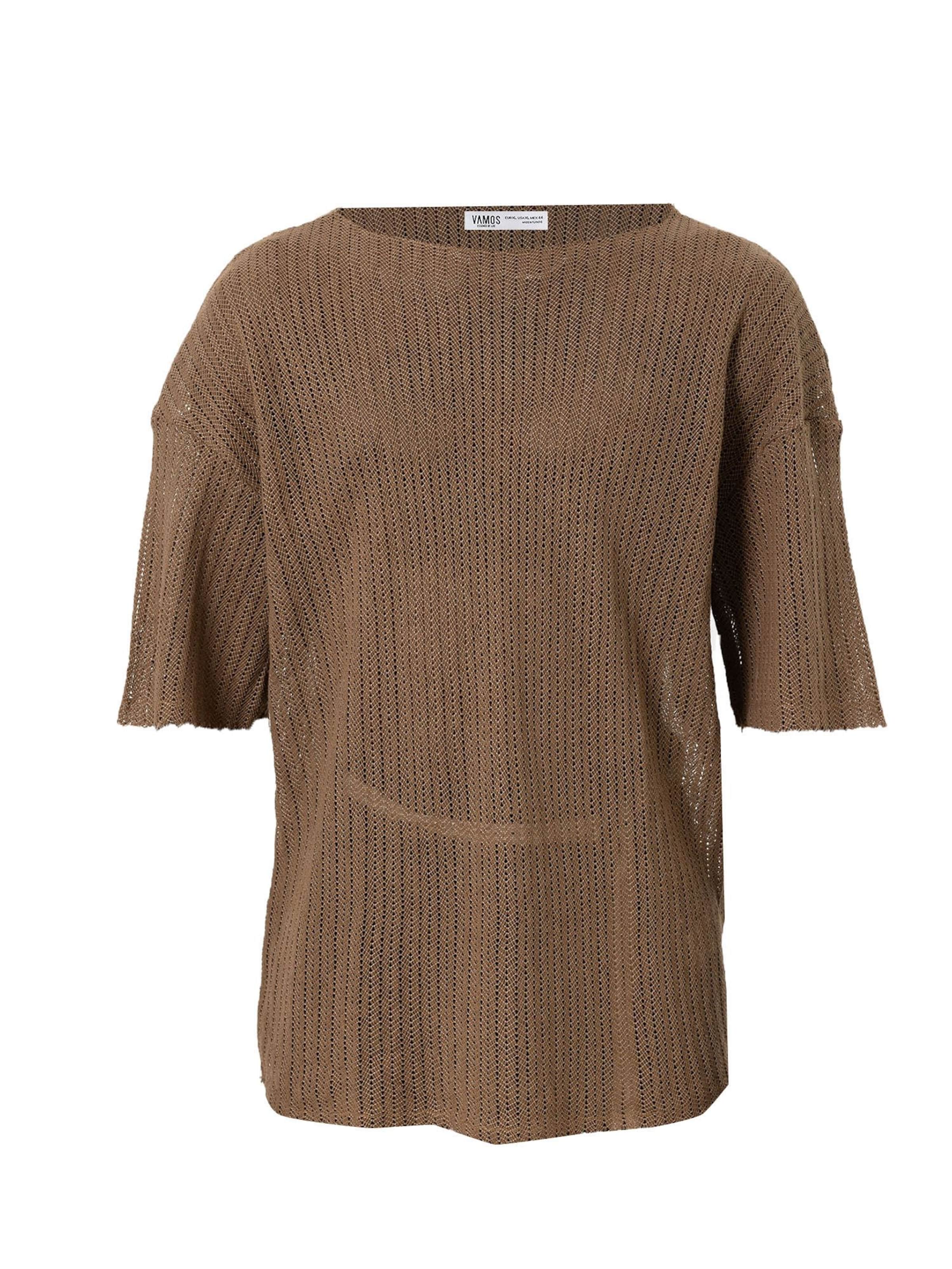 VAMOS CLO Μπλουζάκι 'Lobelia' σε καφέ: μπροστά