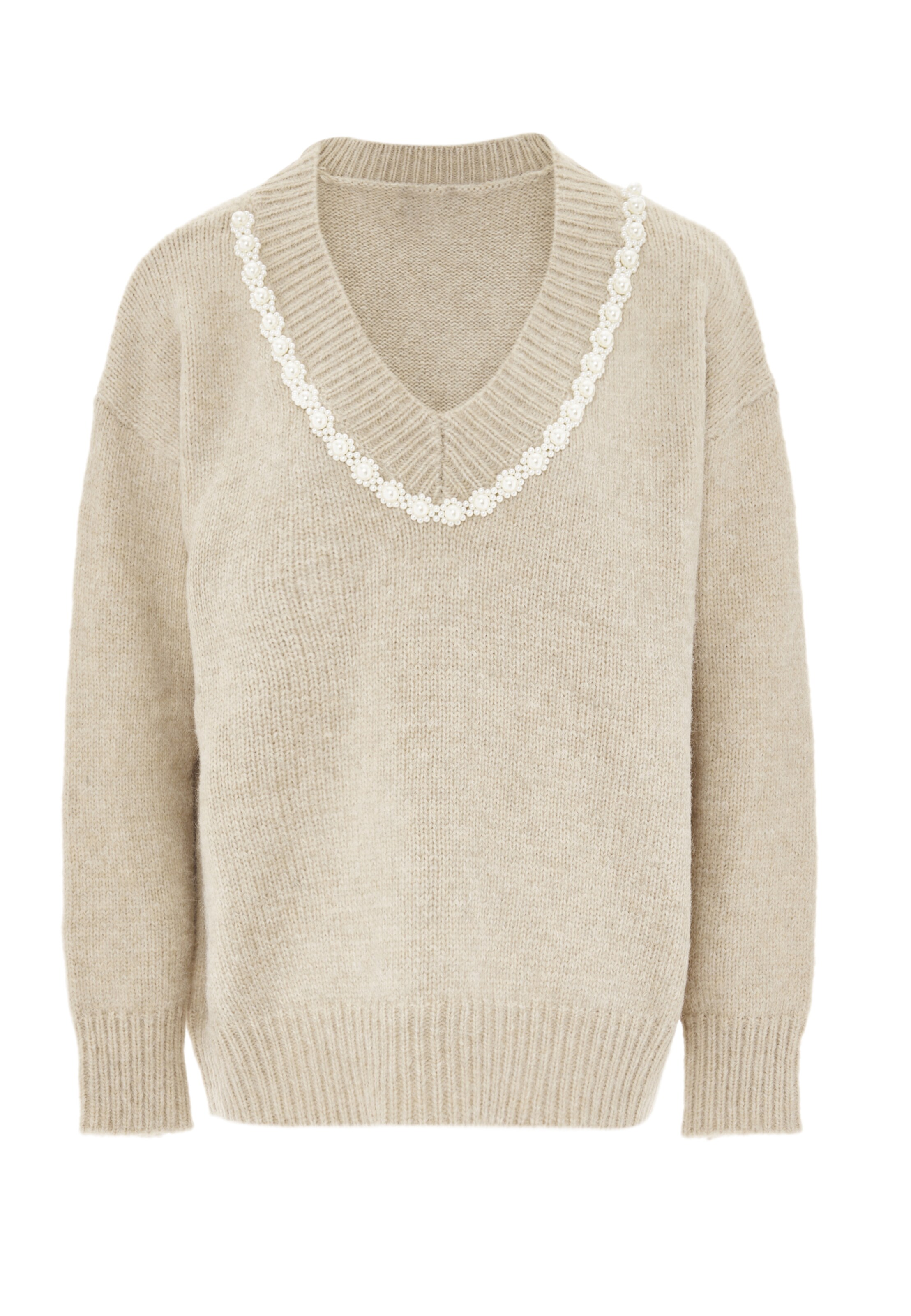caissa Sweater in Beige: front