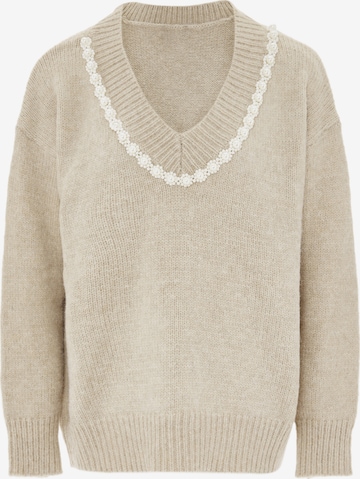 caissa Sweater in Beige: front