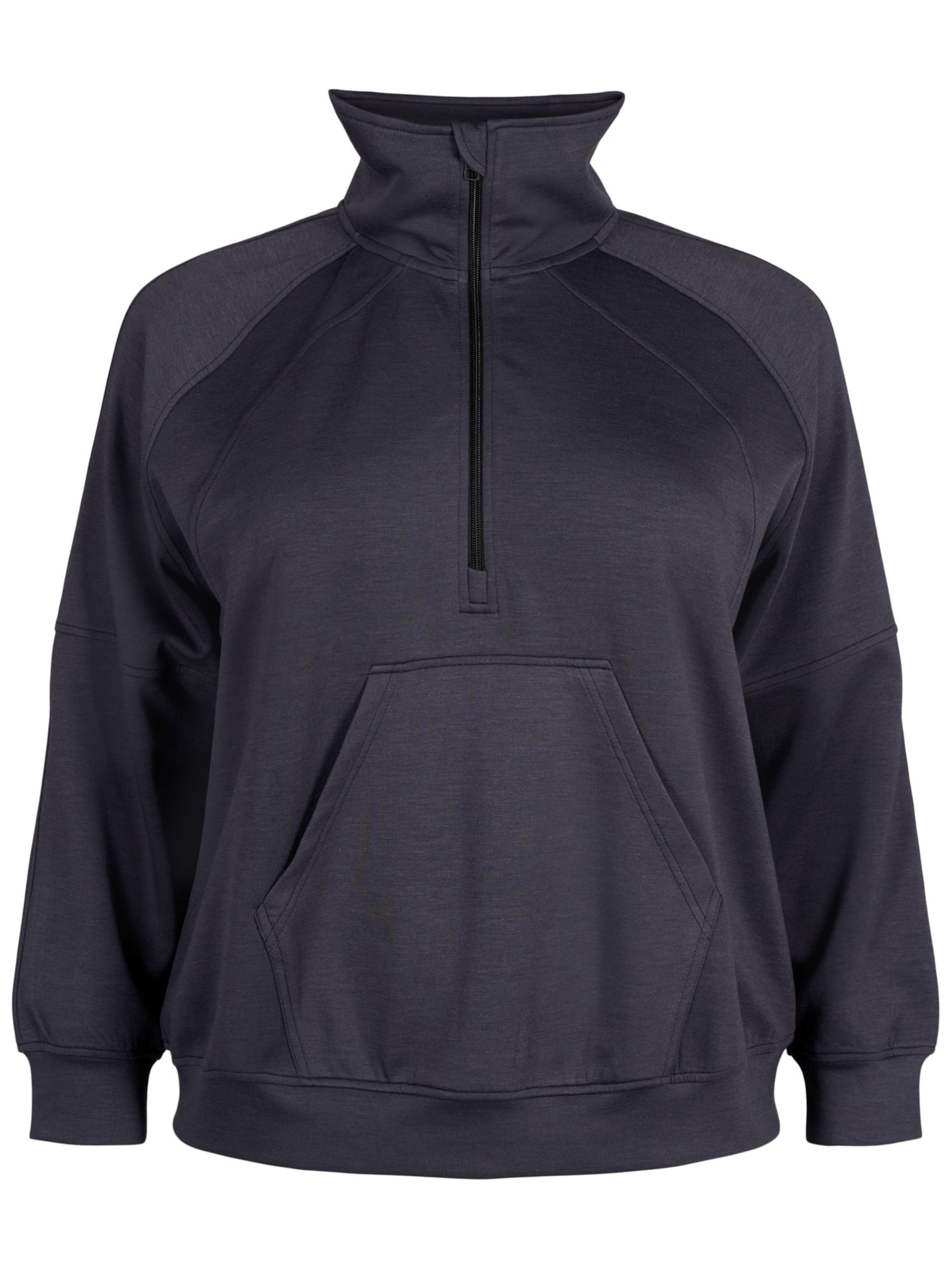 Felpa sportiva 'Amalise' di Active by Zizzi in grigio: frontale