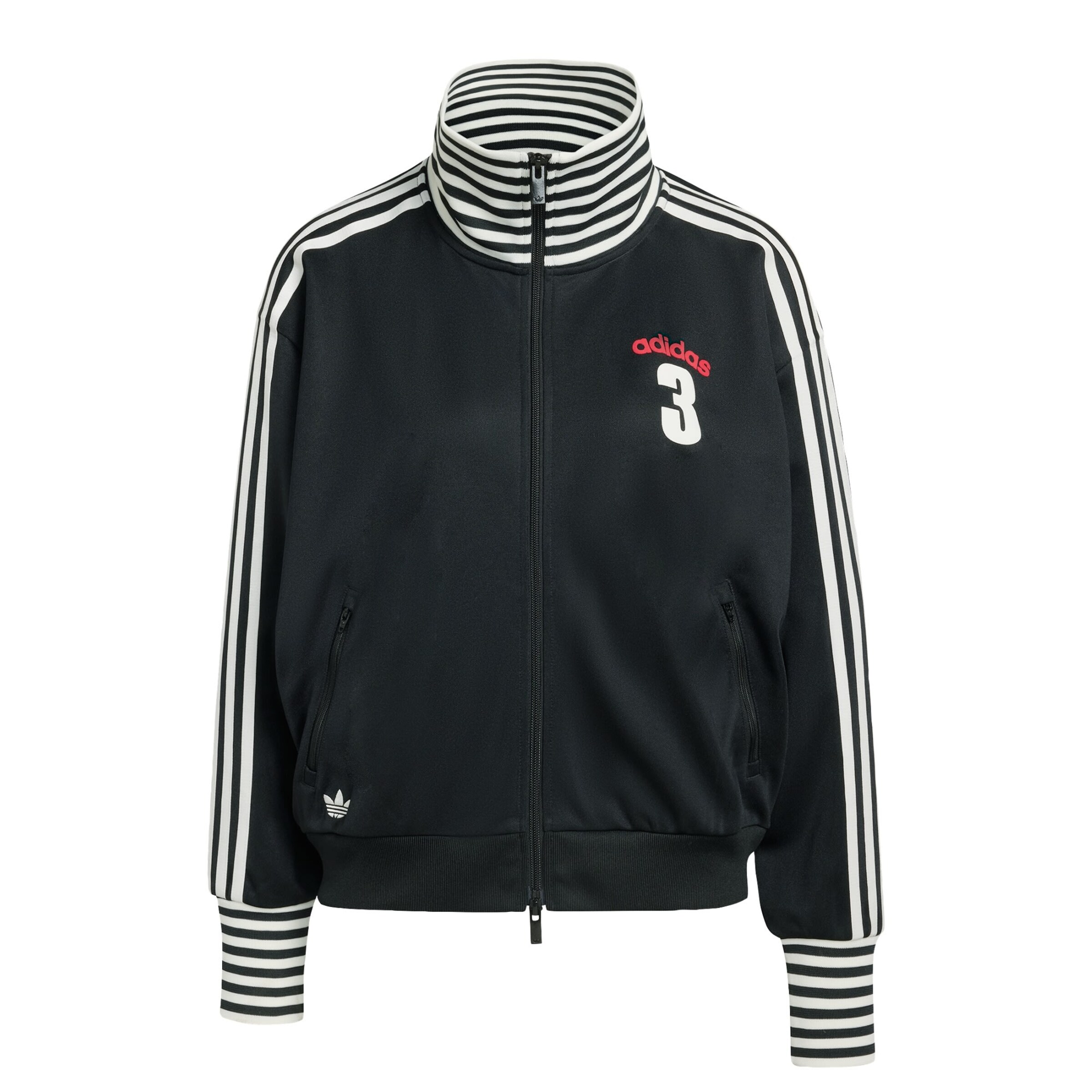 ADIDAS ORIGINALS - Sudadera con cremallera en negro: frente