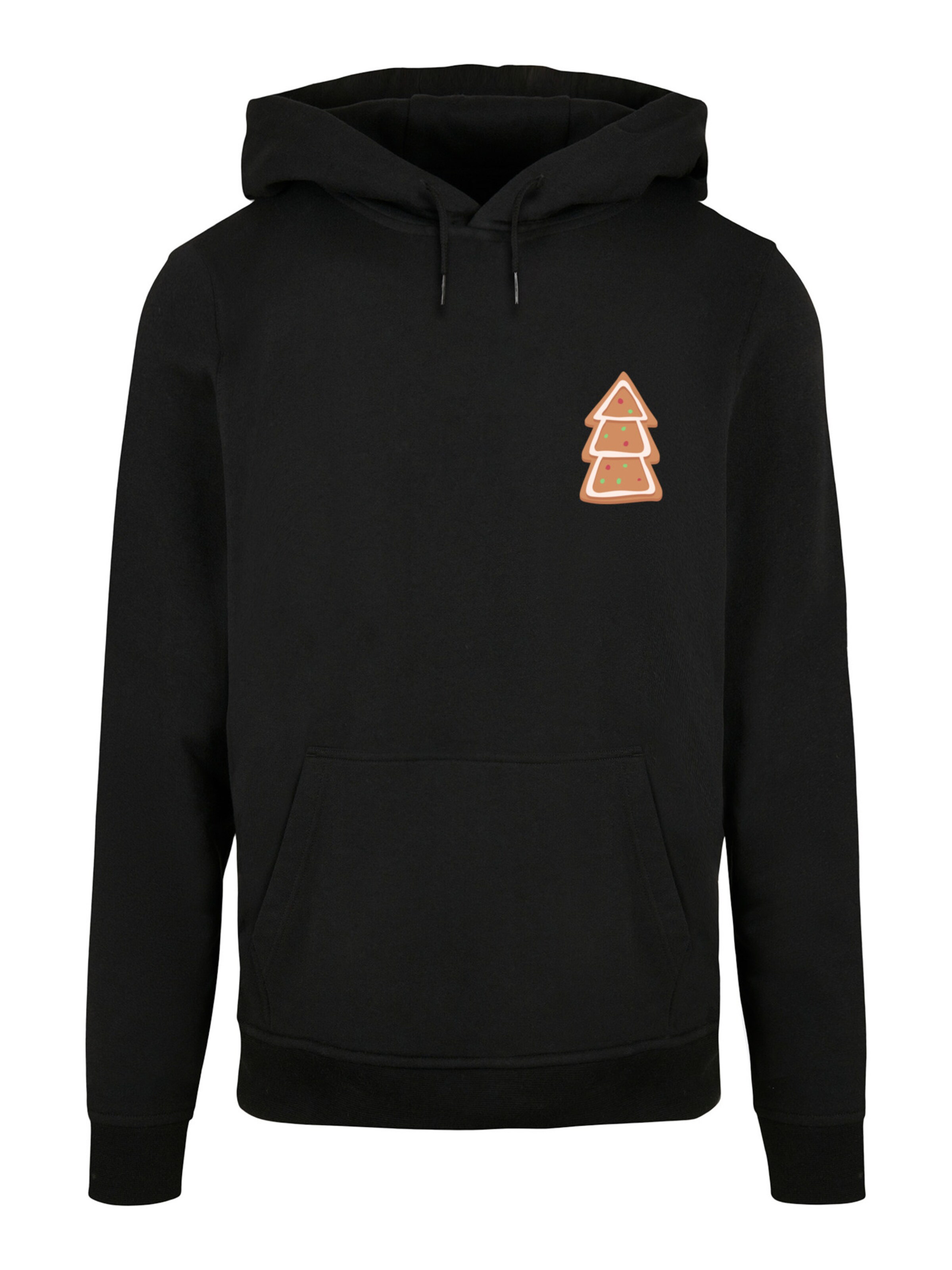 F4NT4STIC Sweatshirt 'Gingerbread Lebkuchen' in Zwart: voorkant