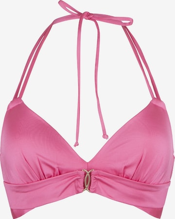 LingaDore Bikini Top in Pink: front