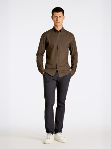 Regular fit Camicia di Lindbergh in marrone