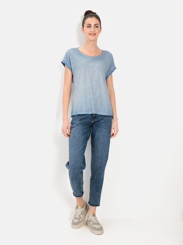 CAMEL ACTIVE T-Shirt aus softem Modal und Baumwolle in Blau