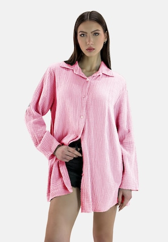 Chemisier Elara en rose : devant