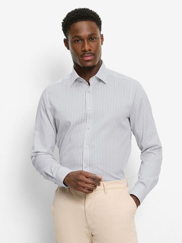 OLYMP Slim fit Button Up Shirt 'Level 5' in Beige: front