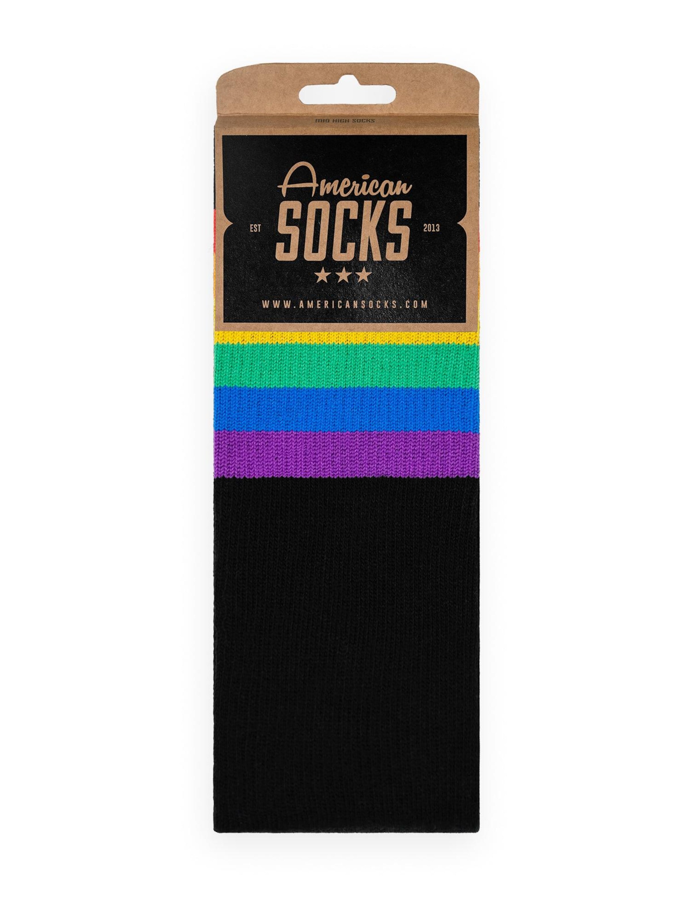 Chaussettes 'Rainbow Pride' American Socks en noir