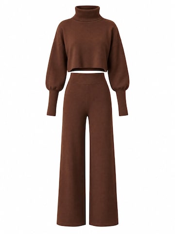 RYVAN Leisure suit 'Zweiteiliges Set' in Brown: front