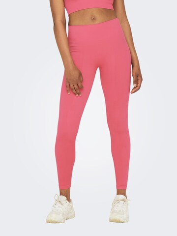 ONLY PLAY Skinny Fit Спортен панталон в розово: отпред