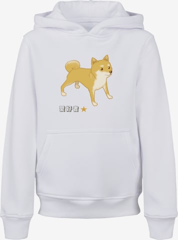 F4NT4STIC Sweatshirt 'Shiba Inu Hund' in Wit: voorkant