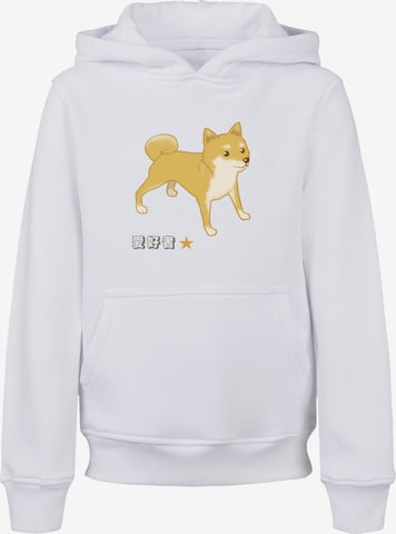F4NT4STIC Sweatshirt 'Shiba Inu Hund' in White: front