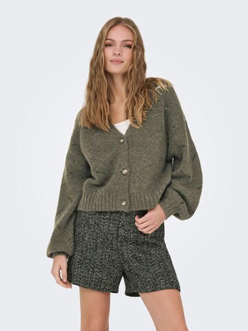 ONLY Knit Cardigan 'LAYA' in Green: front