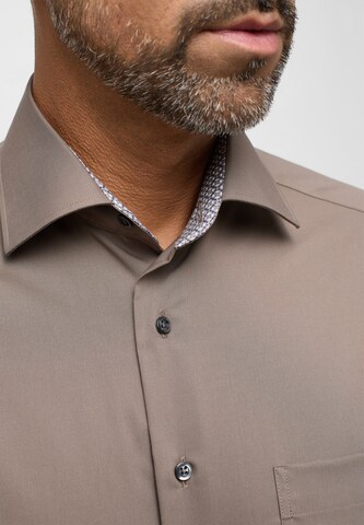 ETERNA Regular fit Button Up Shirt in Brown