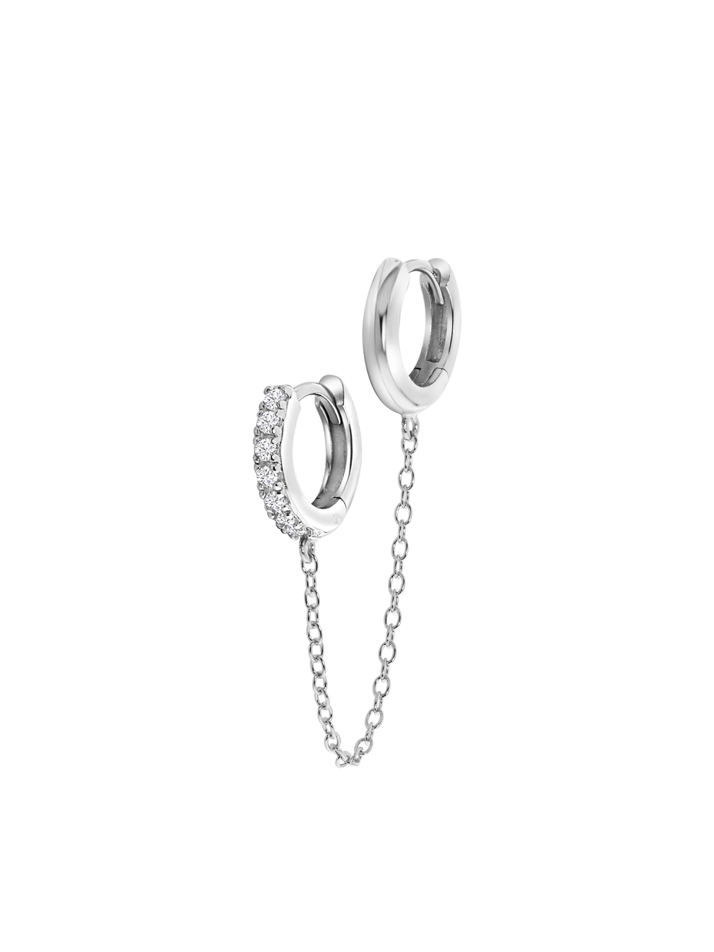Lucardi Earrings in Silver: front