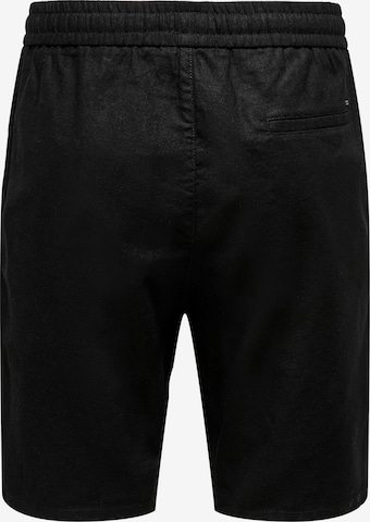 Regular Pantalon 'Linus' Only & Sons en noir