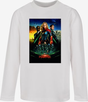 ABSOLUTE CULT Shirt 'Captain Marvel - Movie Starforce Poster' in White: front