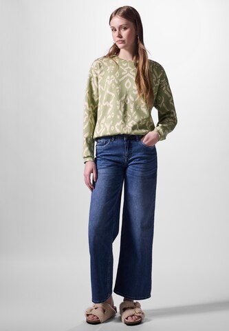 Street One Studio Gemustertes Silk-Look Shirt in Grün