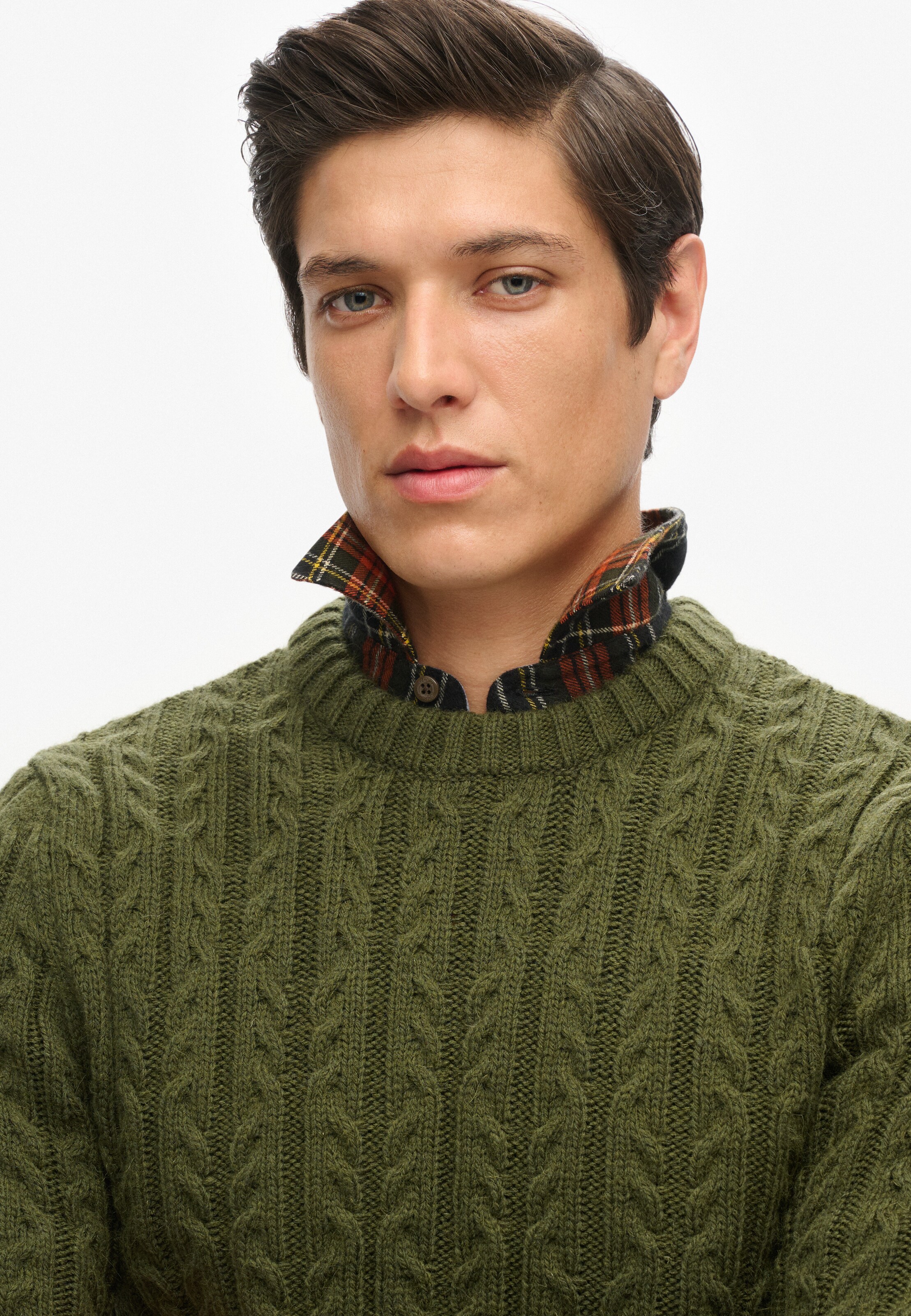 Pull-over Superdry en vert : devant