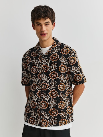 Next Regular fit Overhemd in Zwart: voorkant