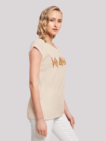 T-shirt 'Def Leppard' F4NT4STIC en beige