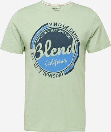 T-Shirt BLEND en vert : devant