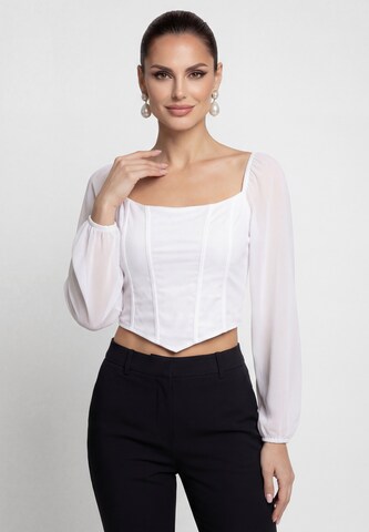 Chemisier faina en blanc : devant