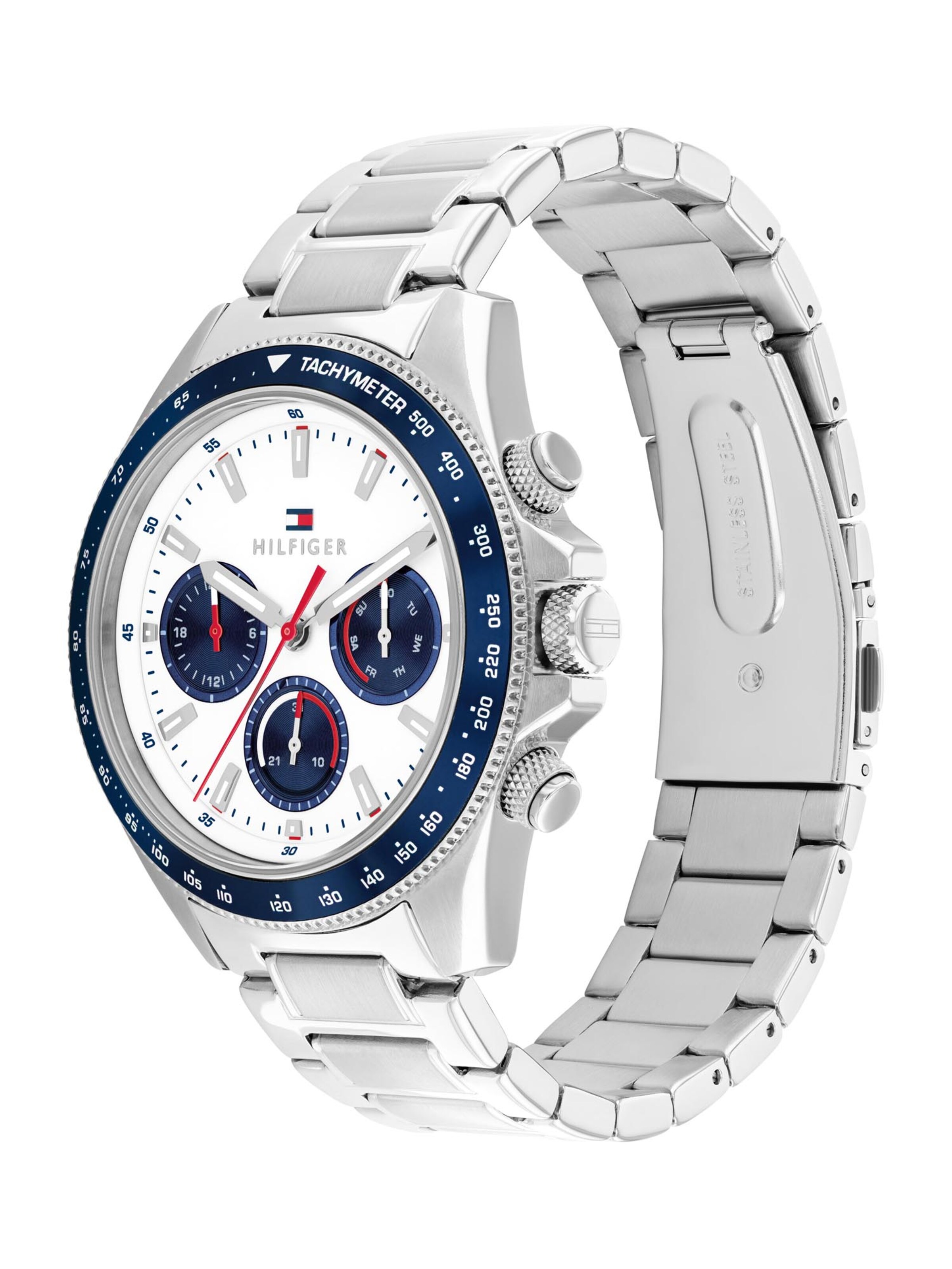 TOMMY HILFIGER Аналоговые часы 'CLARK' в Серебристый