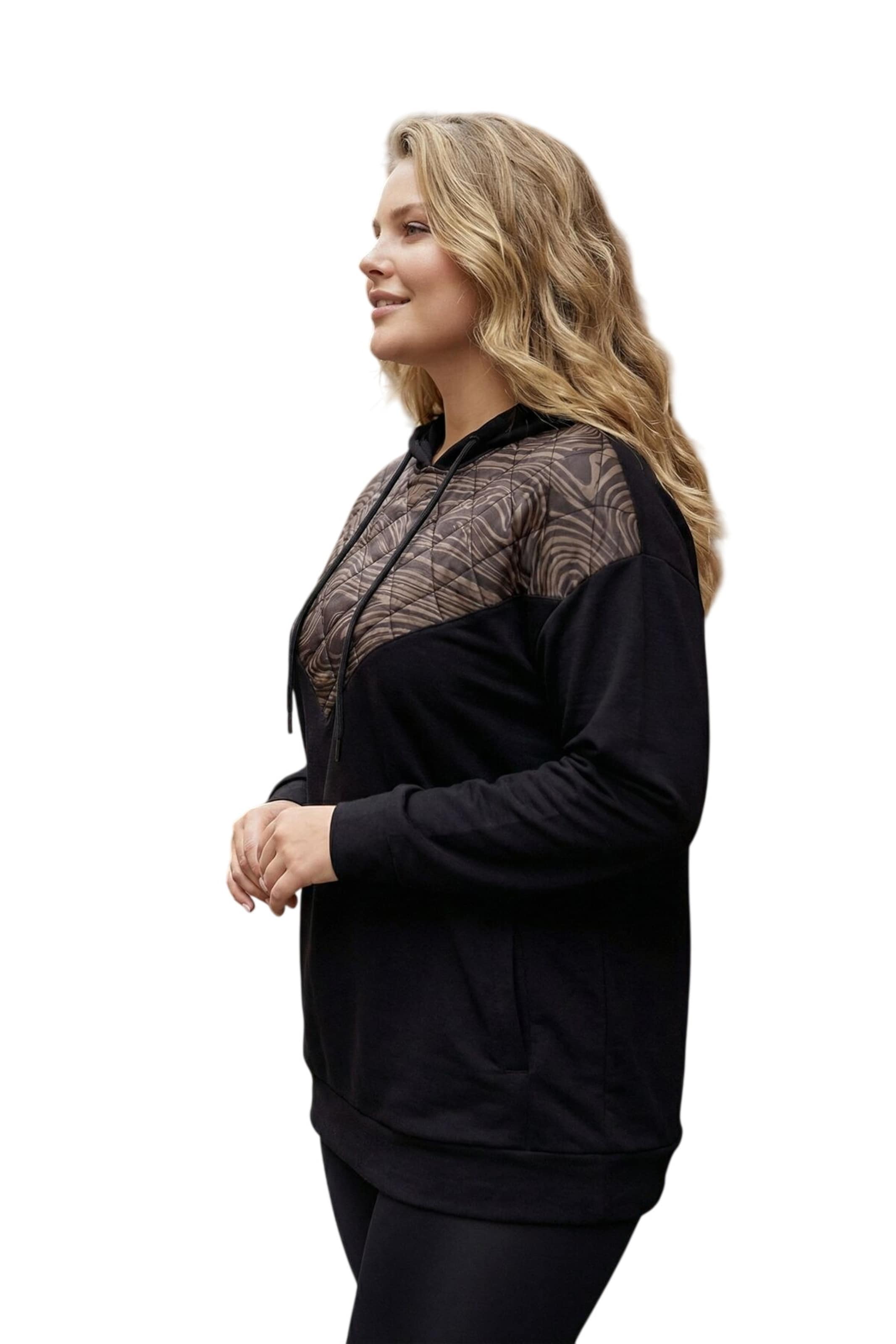 Stil Diva Sweatshirt in Zwart