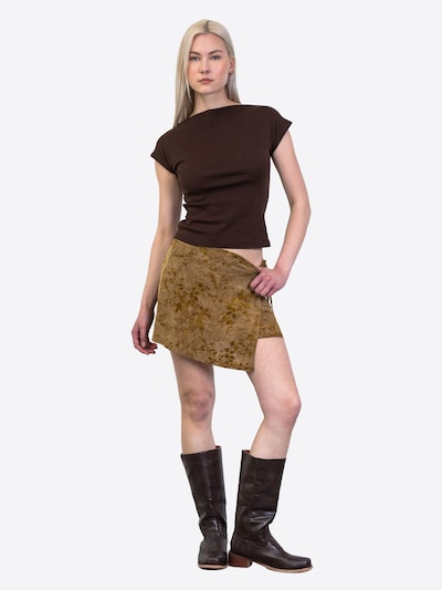 BROKE + SCHÖN Skirt 'Wickelrock mit floralem Print' in 34 in Khaki, Item view