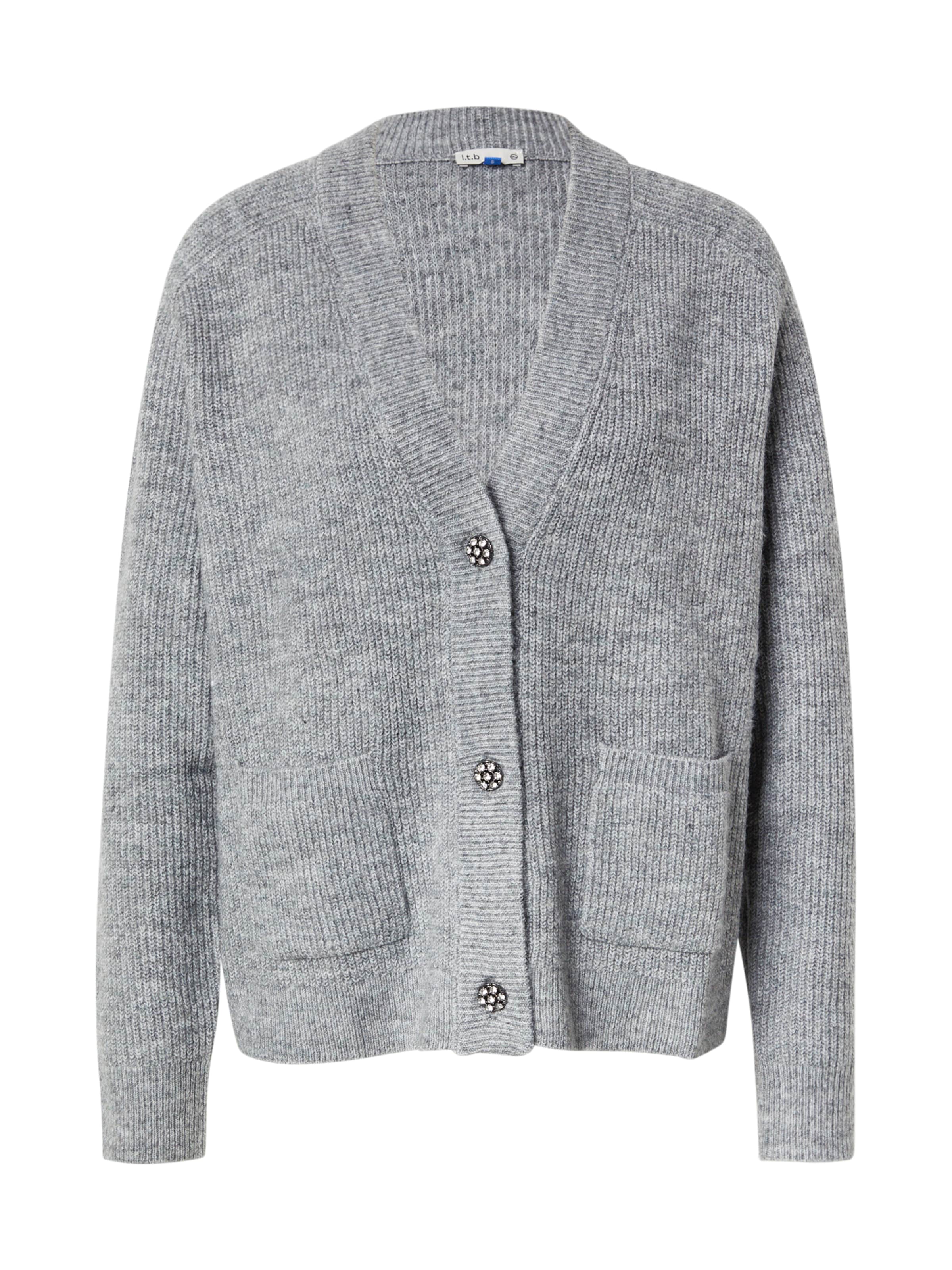 LTB Вязаная кофта 'HOKAMA' в Серый: спереди