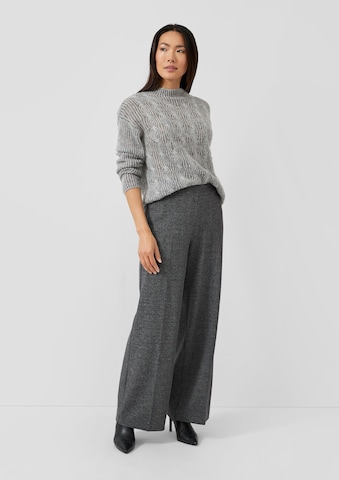 Wide Leg Pantalon à plis s.Oliver en gris