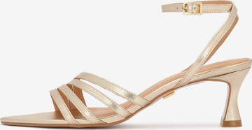 auksinė Kazar Basutės su dirželiais: priekis