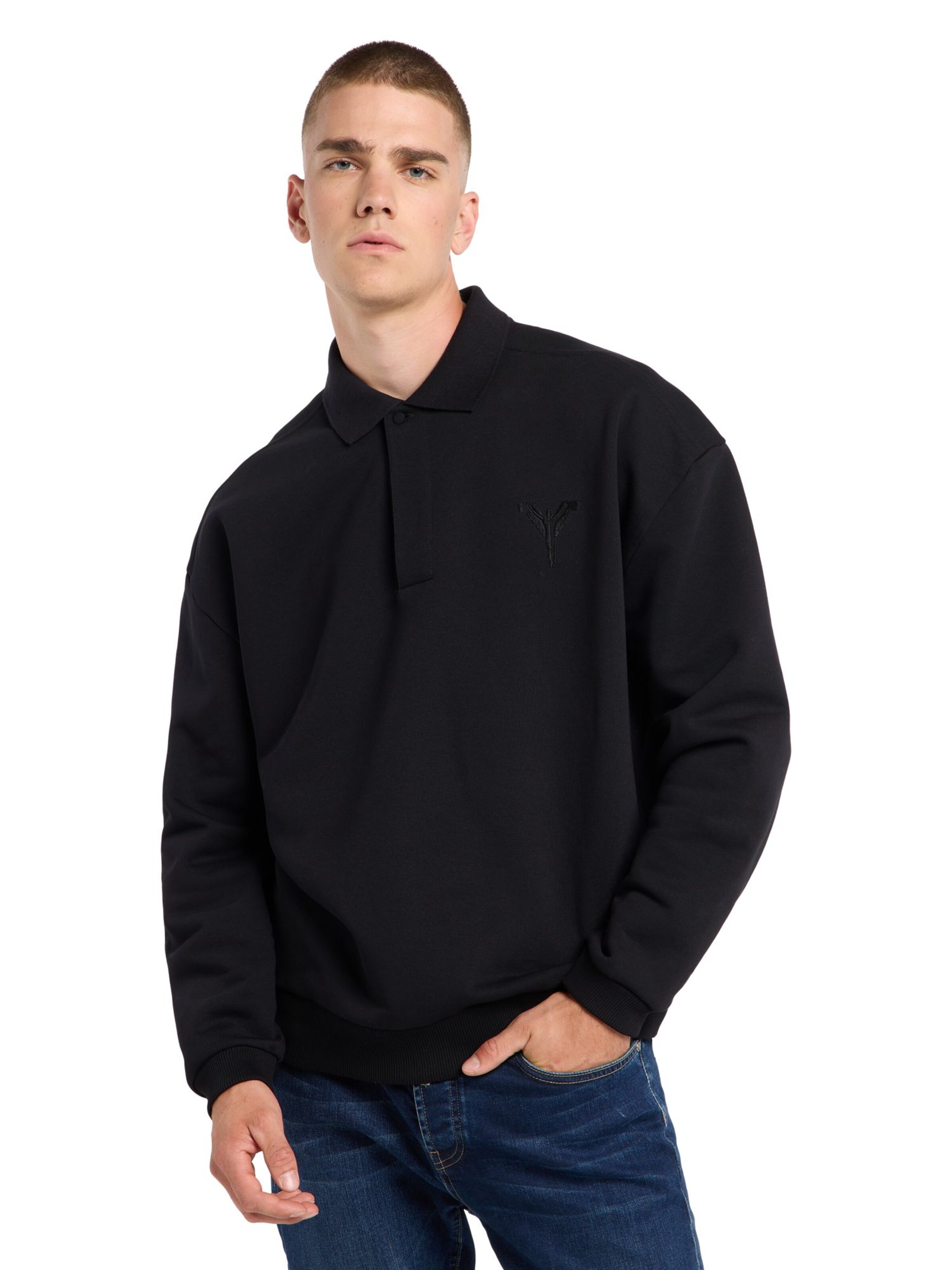 Carlo Colucci Sweatshirt 'Errani' in Black: front