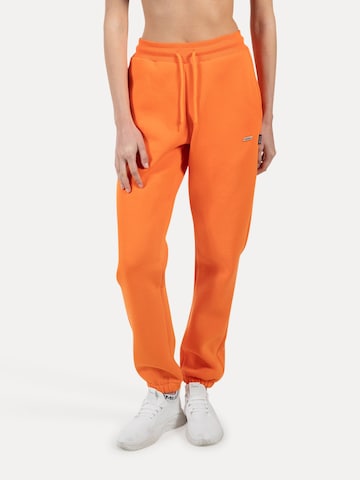 Effilé Pantalon Smilodox en orange : devant