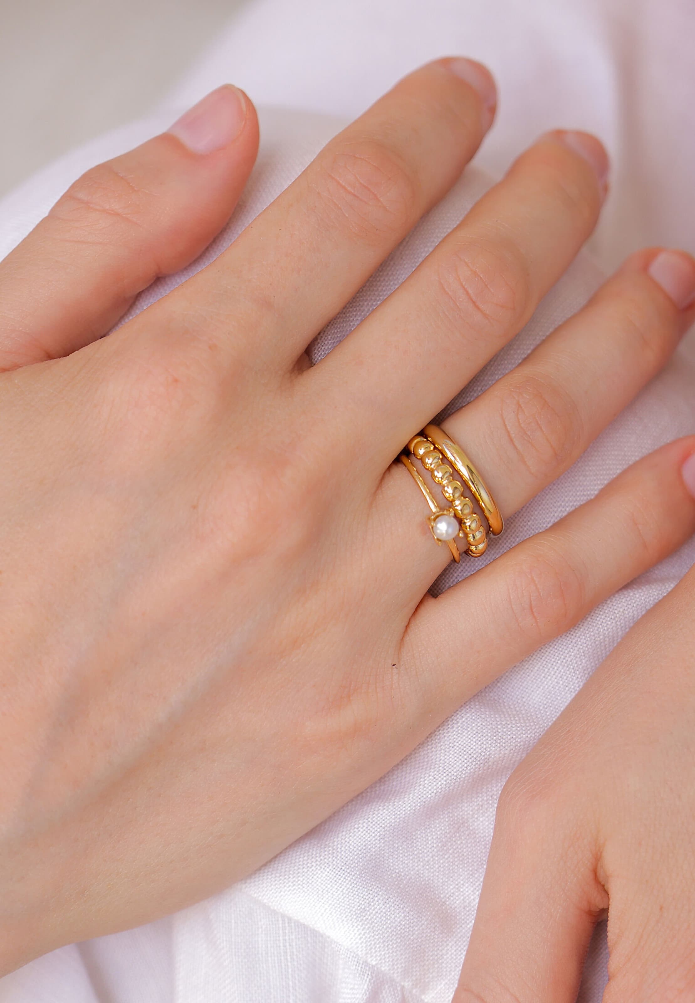 ELLI Кольцо 'Pearl' в Золотой